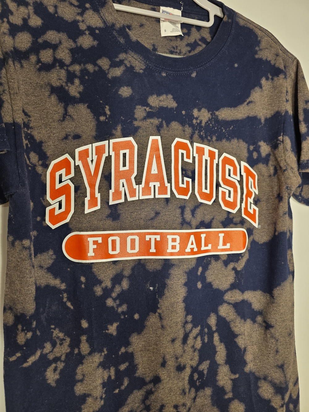 Syracuse University Football Navy Tie-Dye Tee